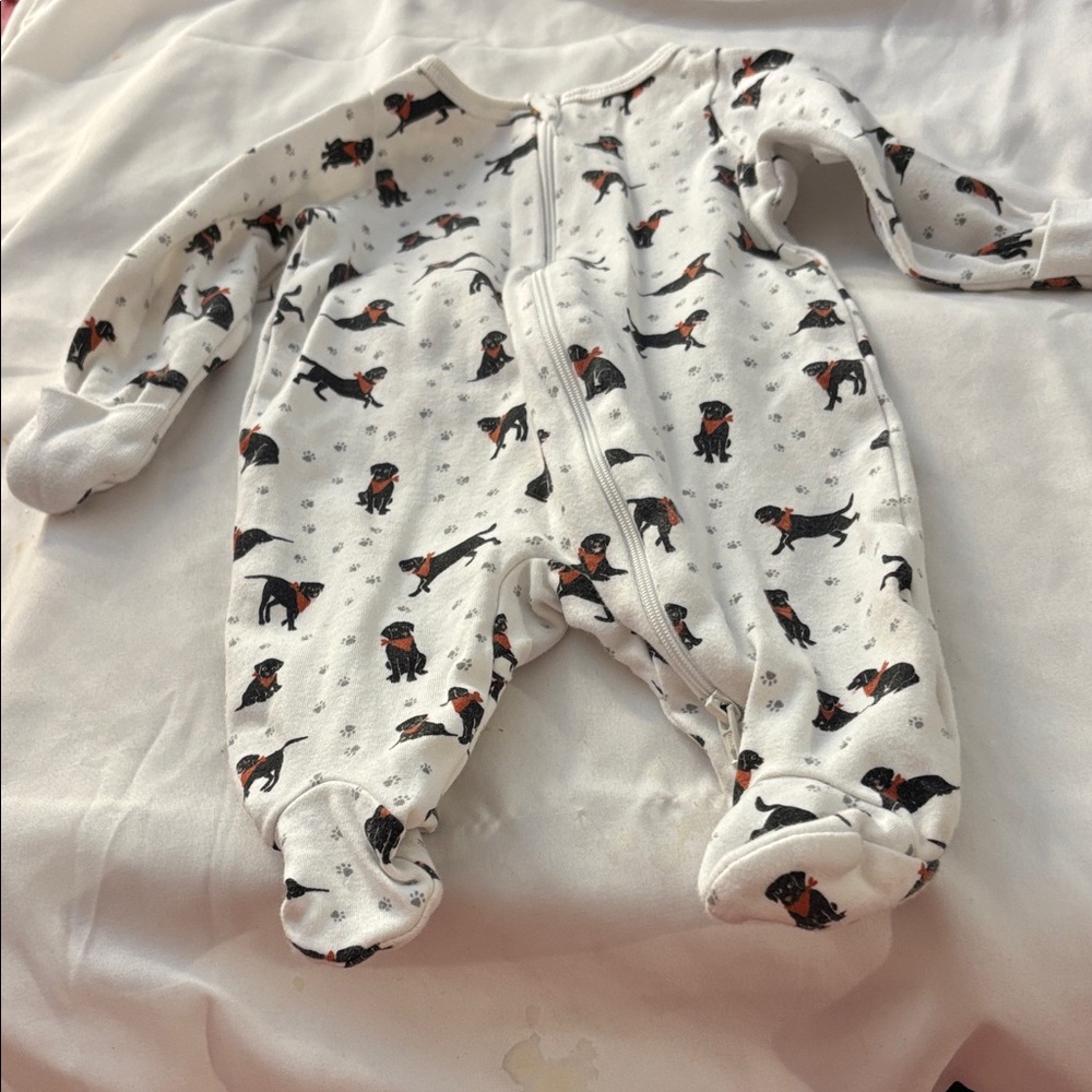 Wonder nation Adorable Dog Print Kids One Piece sleepwear newborn